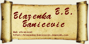 Blaženka Banićević vizit kartica